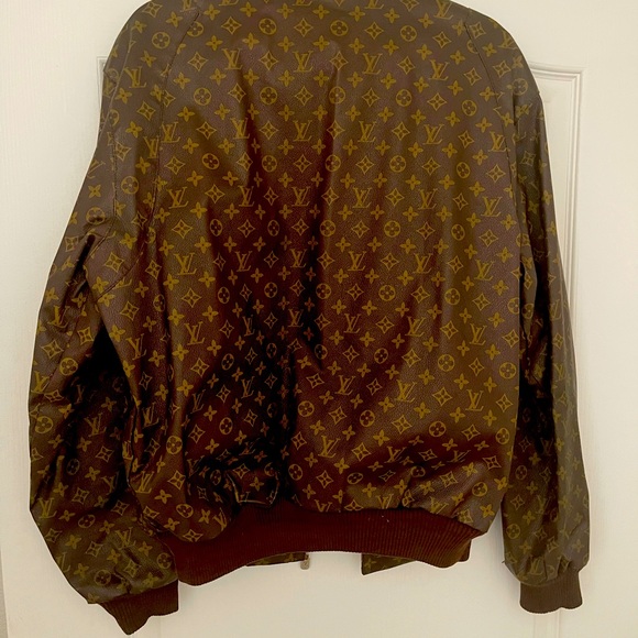 Vintage Louis Vuitton Dapper Dan “Members Only” Leather Monogram Jacket - Picture 4 of 5